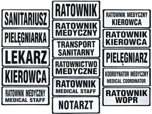 Emblemat Funkcyjny Odblaskowy Na Rzepie 13 X 5 Cm Nowy