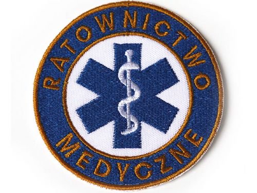 Emblemat Ratownictwo Medyczne Koło Stare Złoto