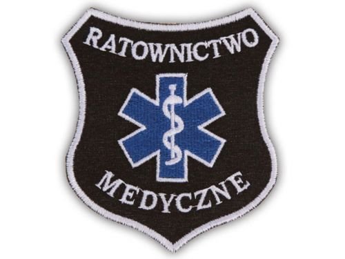 Emblemat Ratownictwo Medyczne Tarcza Czarna