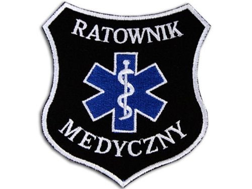 Emblemat Ratownik Medyczny Tarcza Czarna