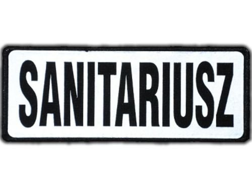 Emblemat Sanitariusz Odblaskowy Na Rzepie 13 X 5 Cm Nowy