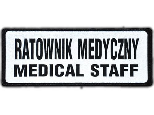 Emblemat Ratownik Medyczny Medical Staff Odblaskowy Na Rzepie 13 X 5 Cm Nowy