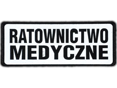 Emblemat Ratownictwo Medyczne Odblaskowy Na Rzepie 13 X 5 Cm Nowy