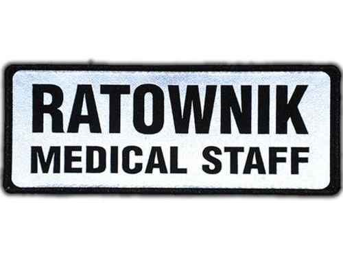 Emblemat Ratownik Medical Staff Odblaskowy Na Rzepie 13 X 5 Cm Nowy