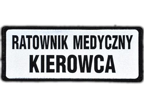 Emblemat Ratownik Medyczny Kierowca Odblaskowy Na Rzepie 13 X 5 Cm Nowy