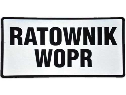 Emblemat Ratownik Wopr Odblaskowy Na Rzepie 31 X 15 Cm Nowy