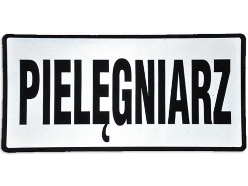 Emblemat Pielęgniarz Odblaskowy Na Rzepie 31 X 15 Cm Nowy