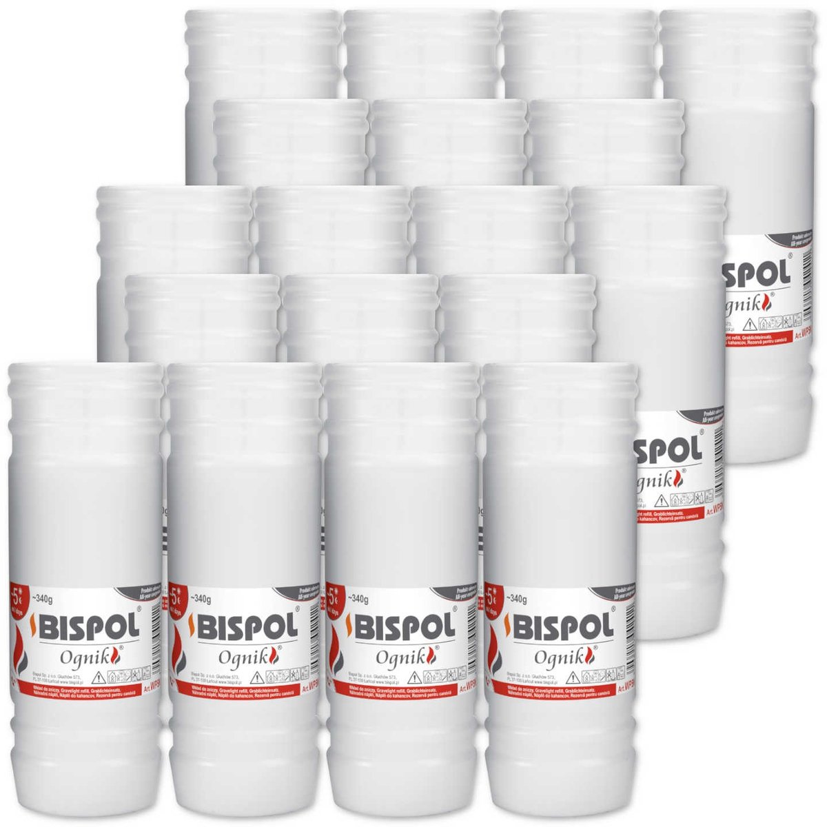 Wkłady Do Zniczy Parafinowe Bispol Wp5N 120H 5 Dni 18 Sztuk