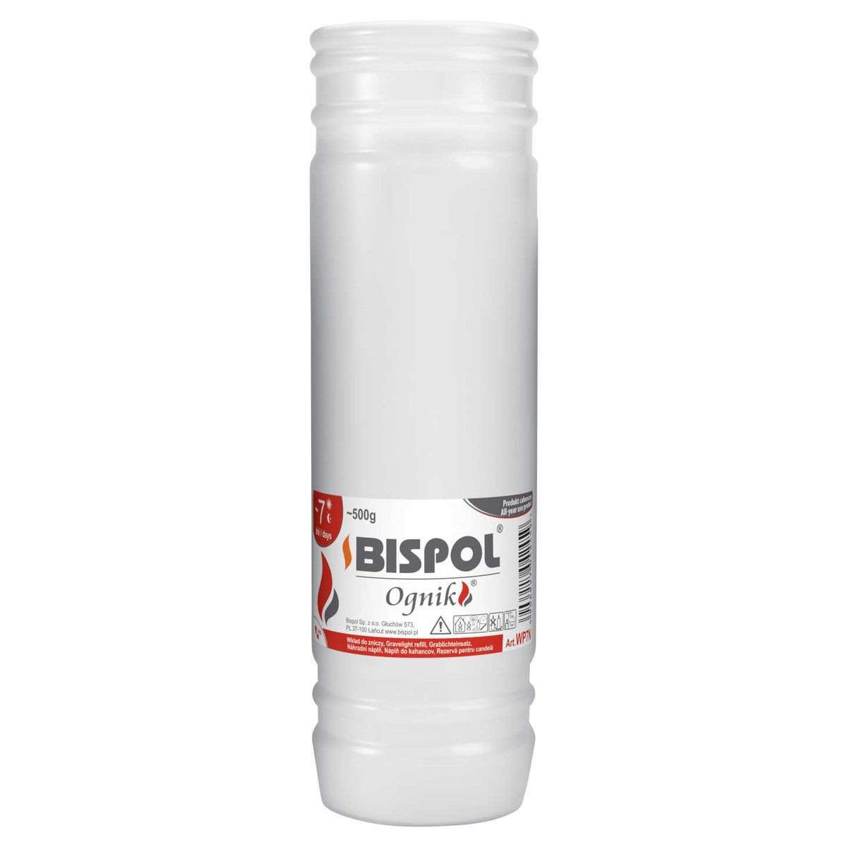 Wkład Do Zniczy Parafinowy Bispol Wp7N 168H 7 Dni 1 Sztuka