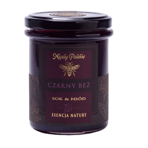 Miody Polskie miód z sokiem z czarnego bzu 250 g 3626861