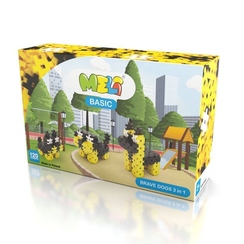 Meli Klocki Basic Brave Dogs 3in1