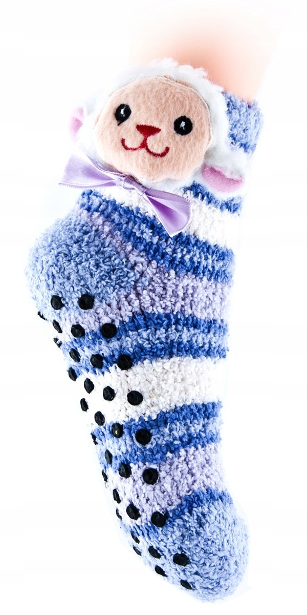 Ciepłe Skarpetki Z Abs Doszywany Zwierzak R.27/30