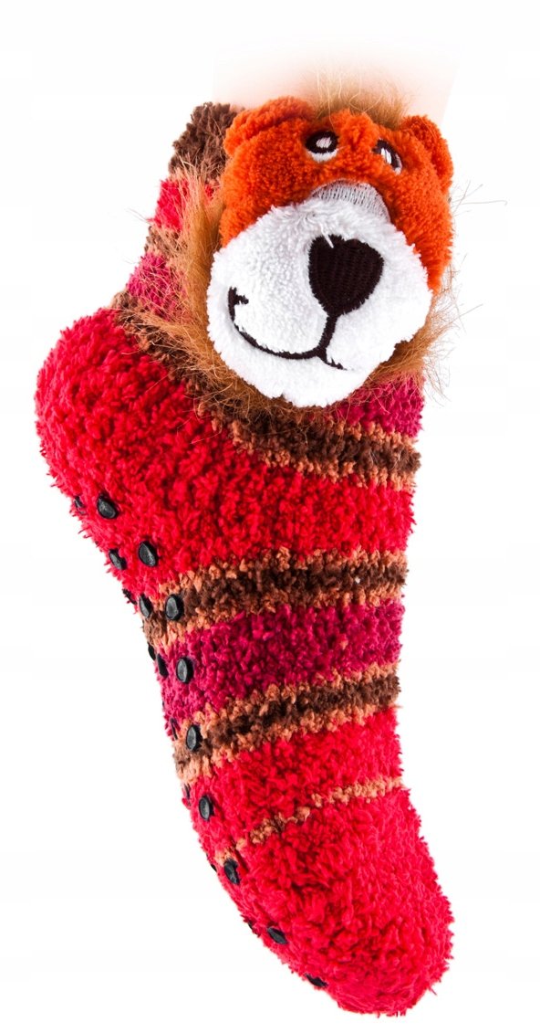 Ciepłe Skarpetki Z Abs Doszywany Zwierzak R.31/34