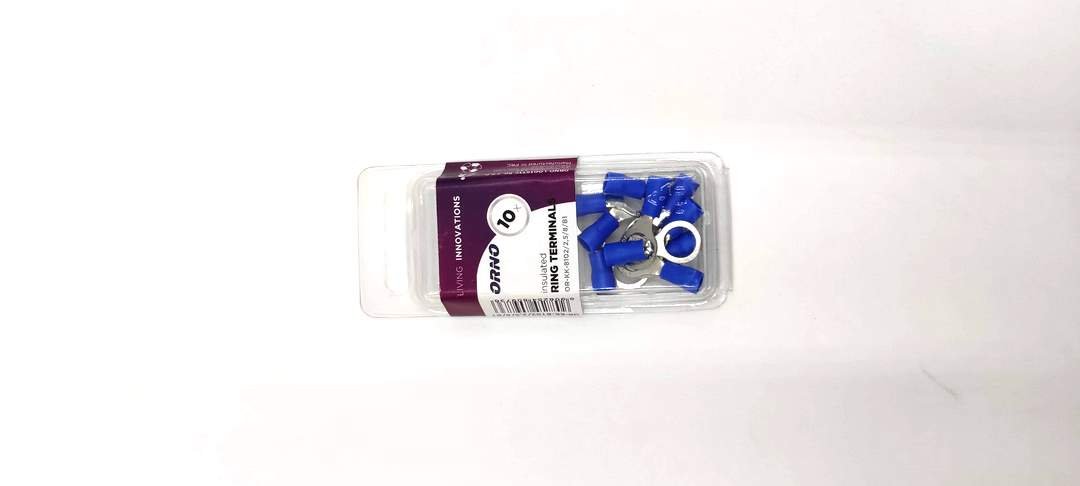 Końcówka oczkowa izolowana, przekrój maksymalny 2,5mm, oczko na śrubę: M8, Blister 10 szt. OR-KK-8102/2,5/8/B1