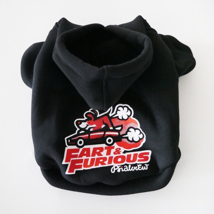 Bluza dla Psa z kapturem Fart and Furious-XL