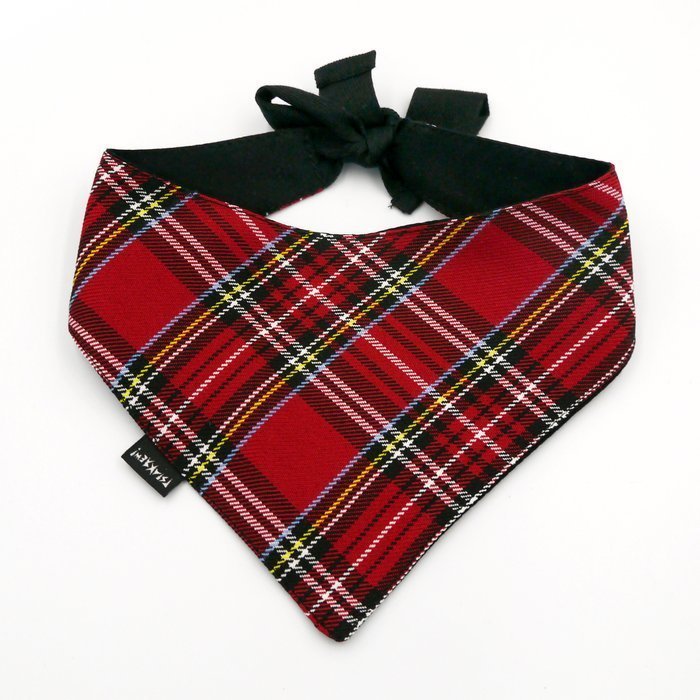 Bandanka dla psa, w szkocką kratę Tartan -S