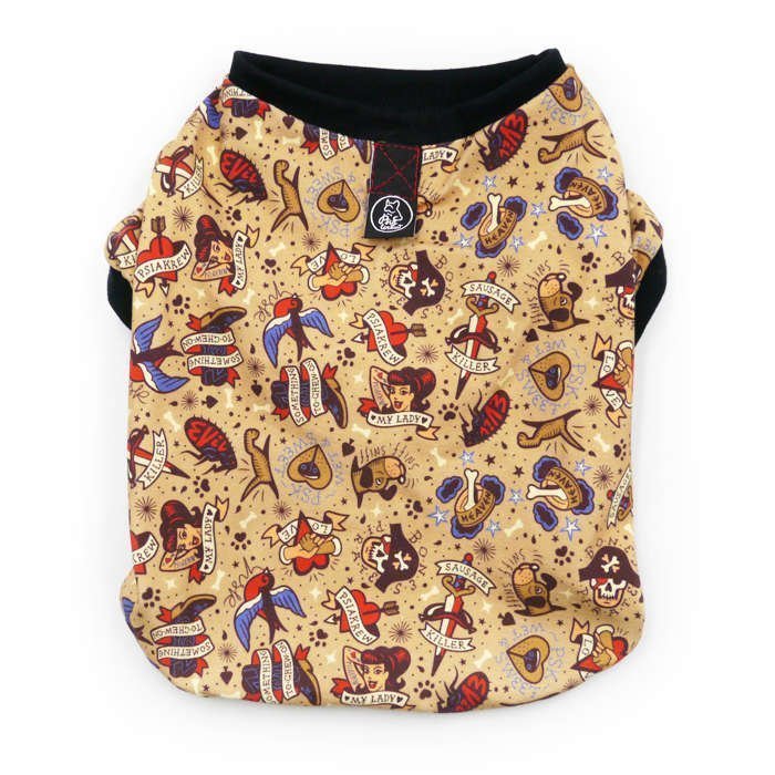 Koszulka T-shirt dla Psa Dog Tattoo, psie tatuaże Psiakrew-L