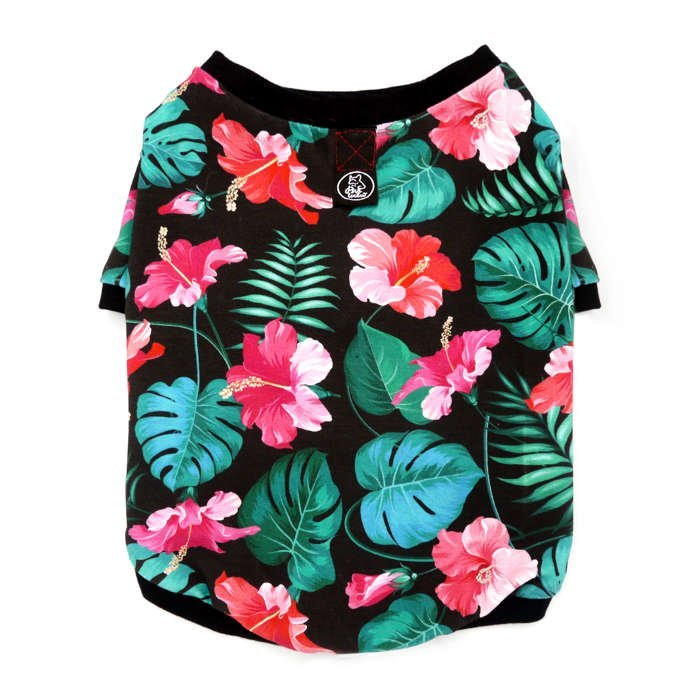 Koszulka T-shirt dla Psa Tropical Monstera Psiakrew-L