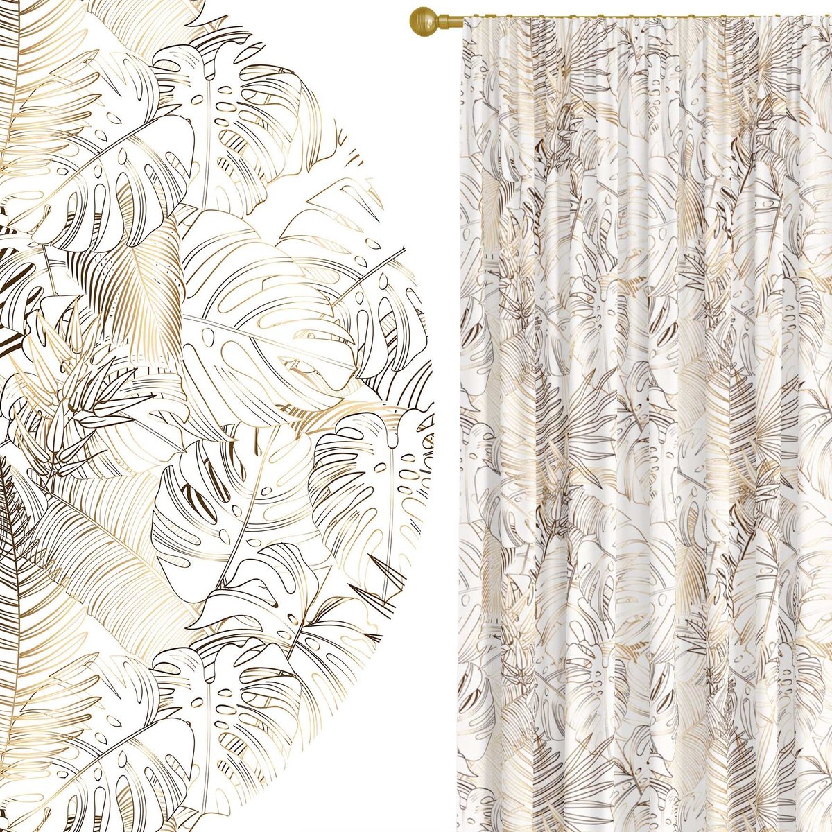 Zasłony Gotowe Na Taśmie Zasłona Na Żabki 140X250