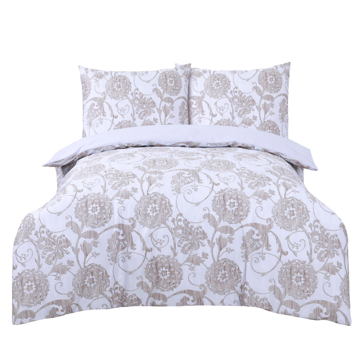 Pościel Bawełna 220X200 Cm + 2X Poduszki Kwiaty Captain Mike