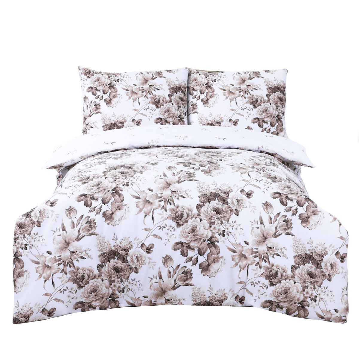 Pościel Bawełna 160X200 Cm + 2X Poduszki Kwiaty Captain Mike