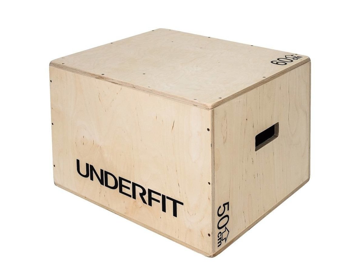 Skrzynia drewniana plyometryczna UNDERFIT 60x50x40 cm