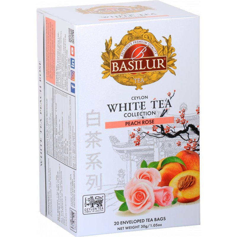 WHITE TEA - PEACH ROSE saszetki - 20 x 1,5 g