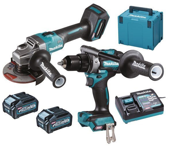 Фото - Набір електроінструменту Makita Zestaw Combo 40V Xgt Df001G+Ga005G 2*4.0Ah Makpac M DK0124G201 1110 