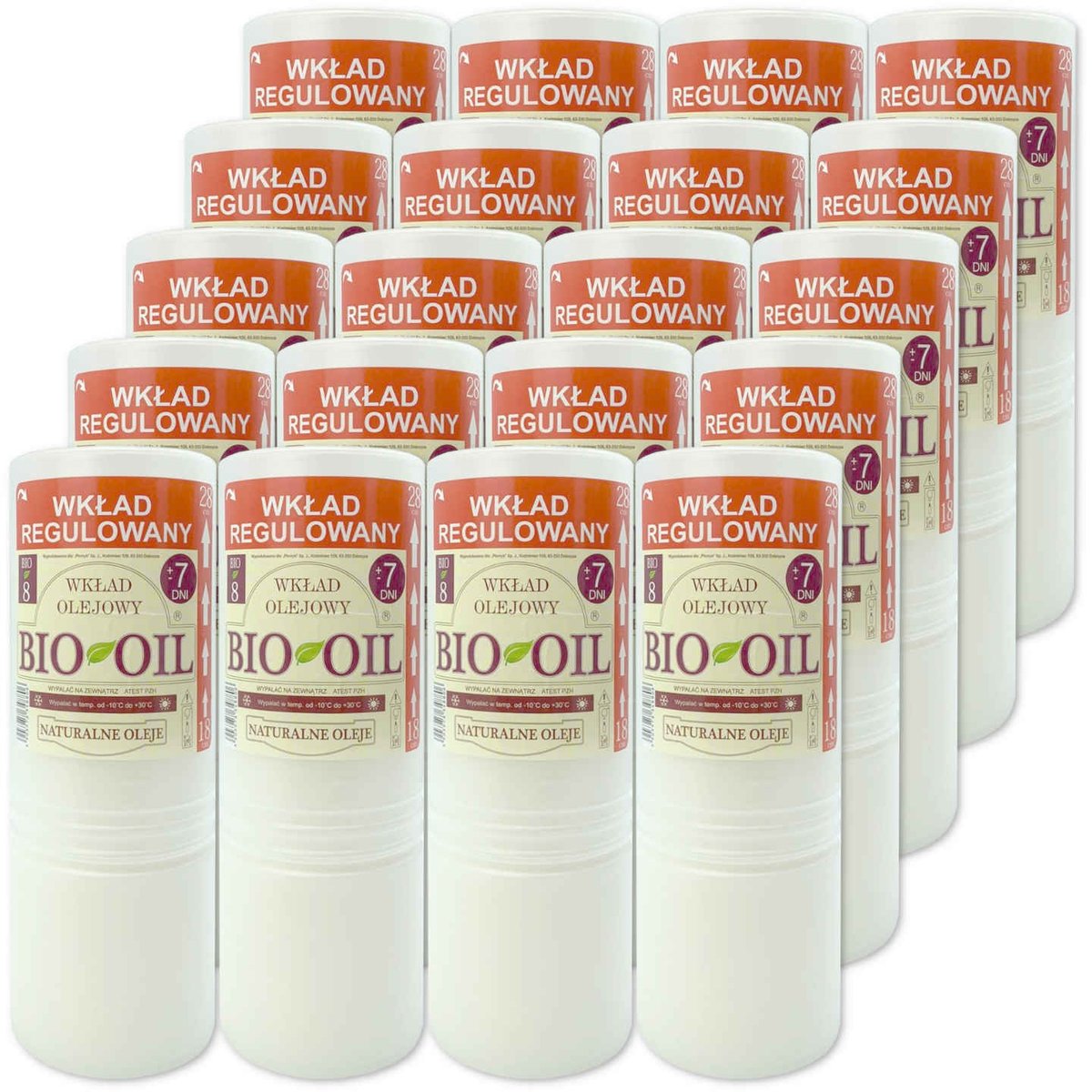 Wkłady Do Zniczy Olejowe Płomyk Bio-Oil 8 168H 7 Dni 20 Sztuk