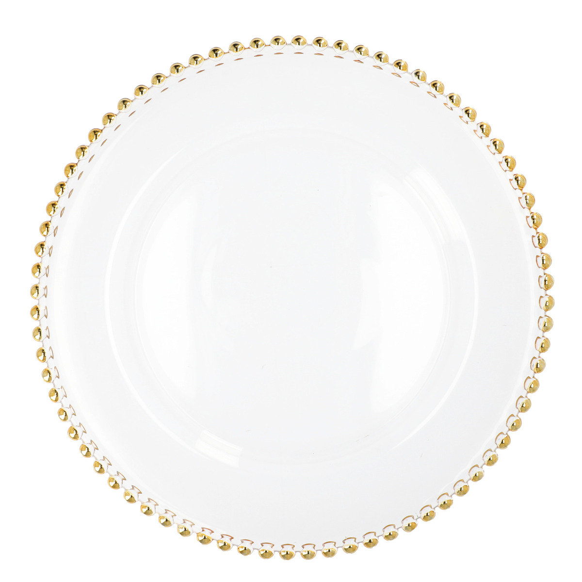 Talerz Szklany Ozdobny Golden Balls 33 Cm Homla