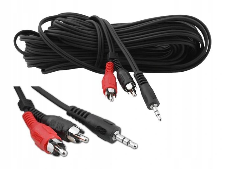 Kabel 2 x RCA - Jack 3.5mm  5m (1LM)