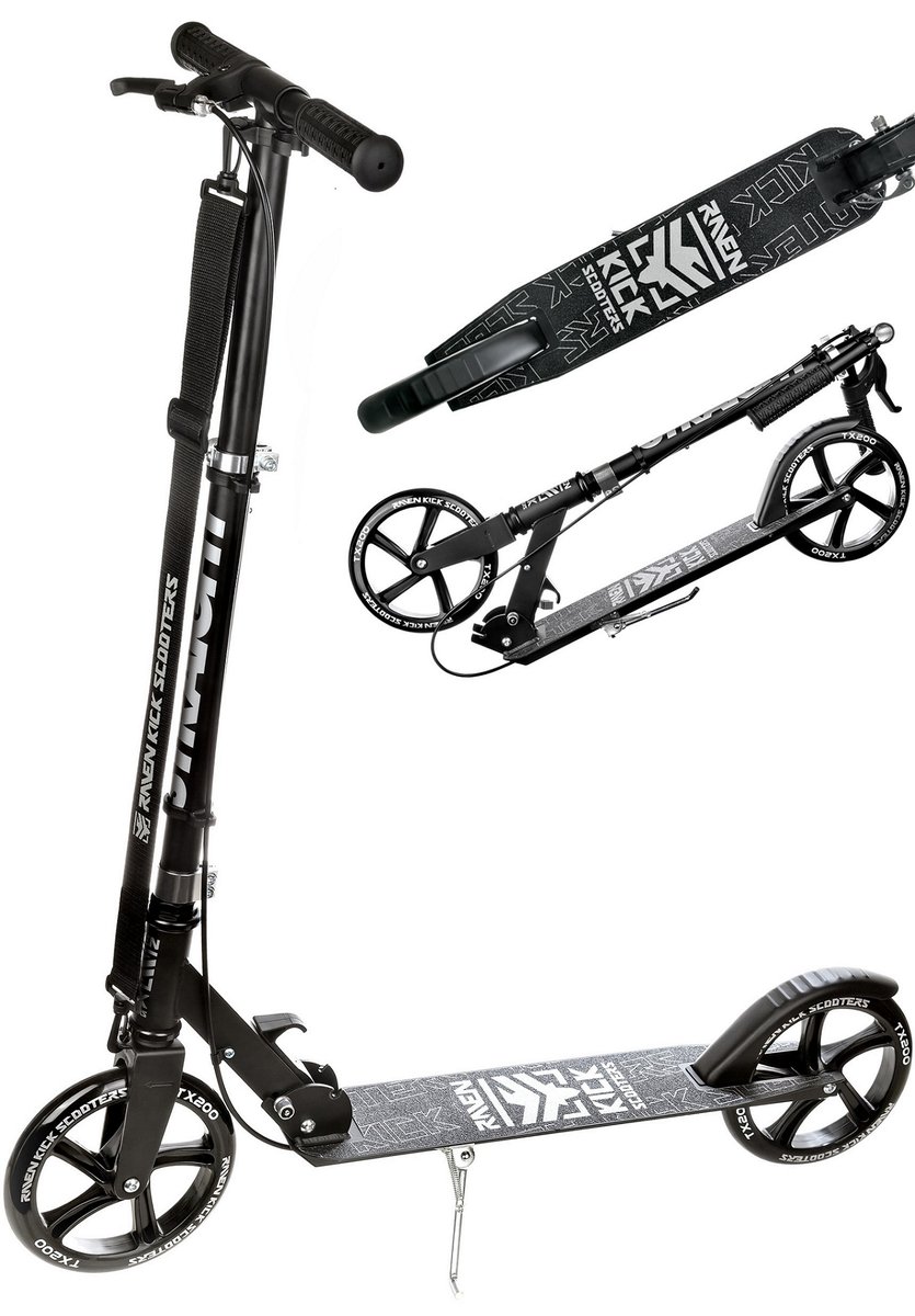 Hulajnoga Składana Raven Straight Black/Silver 200mm z hamulcem