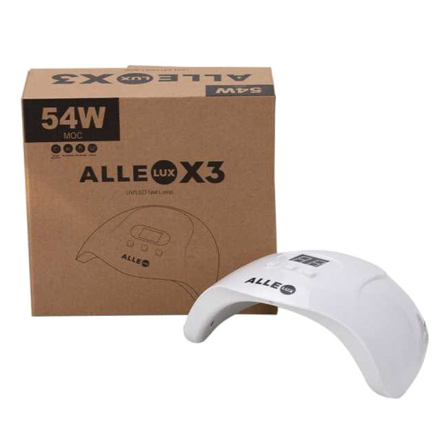 Allepaznokcie Lampa do paznokci UV/LED 54W do lakierów hybrydowych AlleLux X3 z zasilaczem i kablem USB Biała