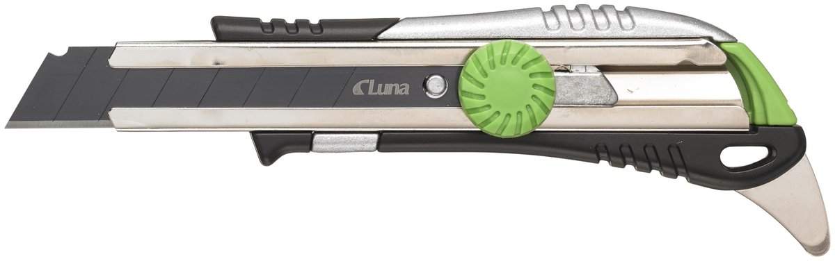 Nóż z odłamywanym ostrzem i hakiem do wykładzin 18mm Luna