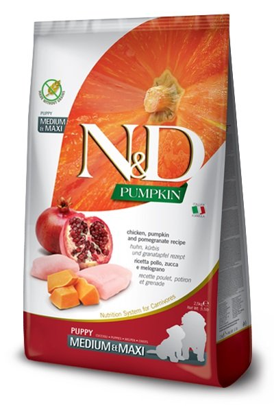 Farmina N&D Pumpkin Dog Puppy Medium & Maxi chicken pumpkin & pomegranate 2.5 kg