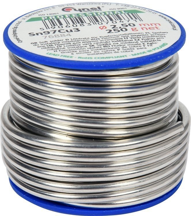 Spoiwo, Drut Lutowniczy Do Instalacji Miedzianych 2,5Mm, 250G