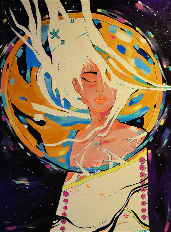 Pani Księżyc - plakat premium 70x100 cm