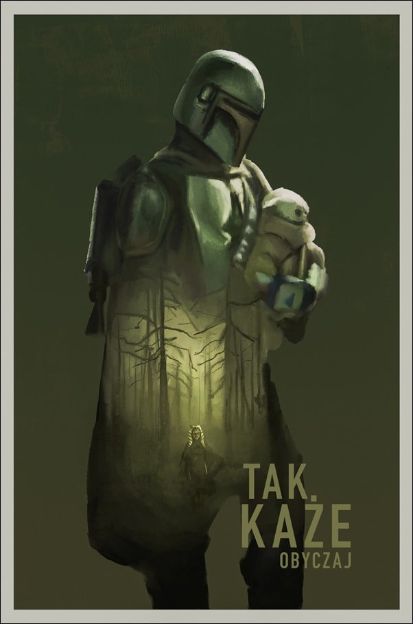 Star Wars Mandalorian Tak każe obyczaj - Plakat premium 29,7x42 cm