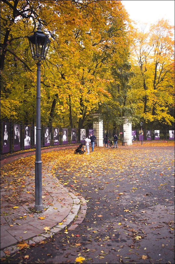 Warszawa Jesień w Łazienkach III - Plakat premium 61x91,5 cm
