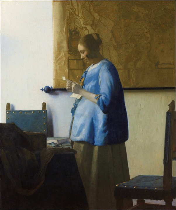 A Lady Writing a Letter, Jan Vermeer - plakat 40x50 cm