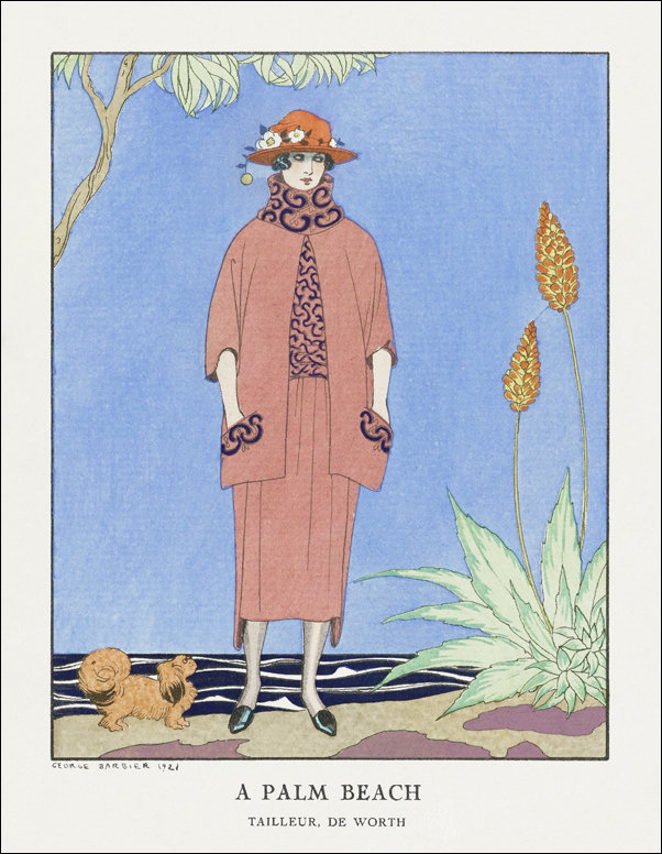 A palm beach, George Barbier - plakat 70x100 cm