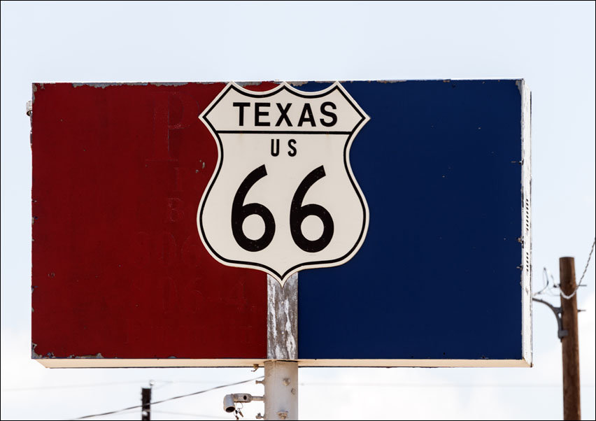 A representation of the sign for the Texas portion of the old U.S., Carol Highsmith - plakat 100x70 cm