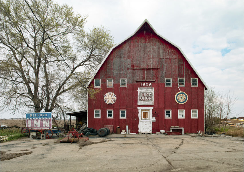 Abandoned gift shop old barn in Lincoln, Nebraska, Carol Highsmith - plakat 40x30 cm