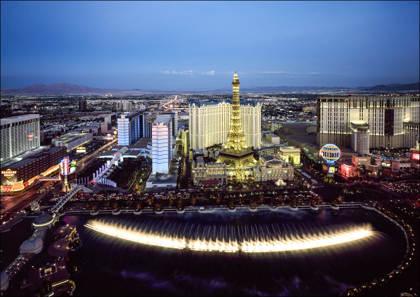 Aerial view of Las Vegas, Carol Highsmith - plakat 100x70 cm