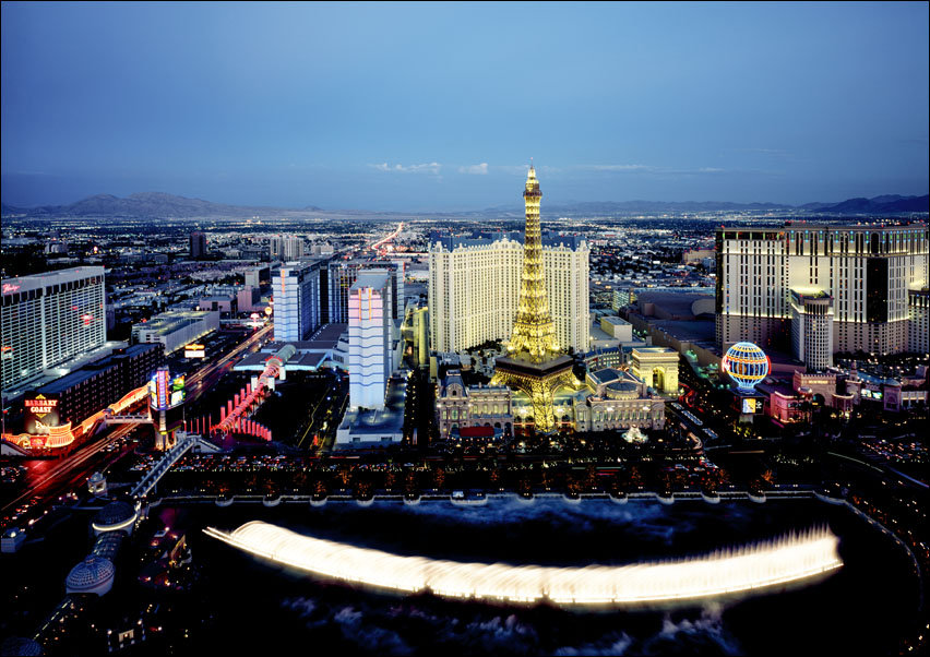 Aerial view of Las Vegas, Carol Highsmith - plakat 100x70 cm