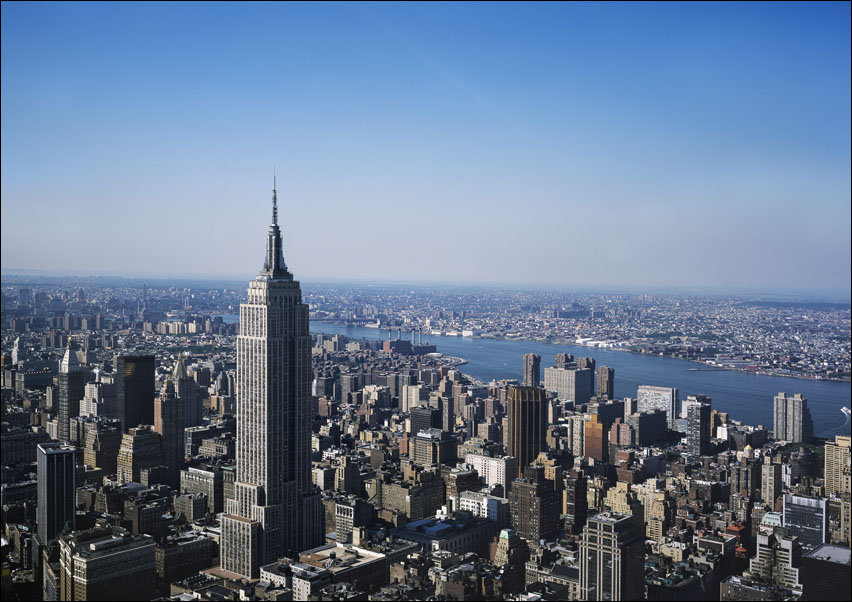 Aerial view of New York City, Carol Highsmith - plakat 80x60 cm