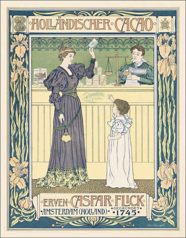 Affiche voor Boon’s Geïllustreerd Magazijn, Johann Georg van Caspel - plakat 50x70 cm