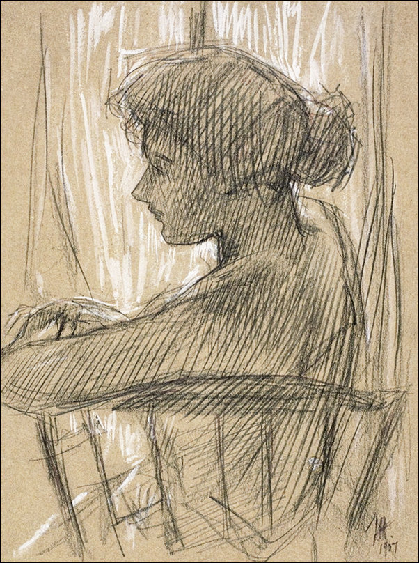 Against the Light, Frederick Childe Hassam - plakat 70x100 cm