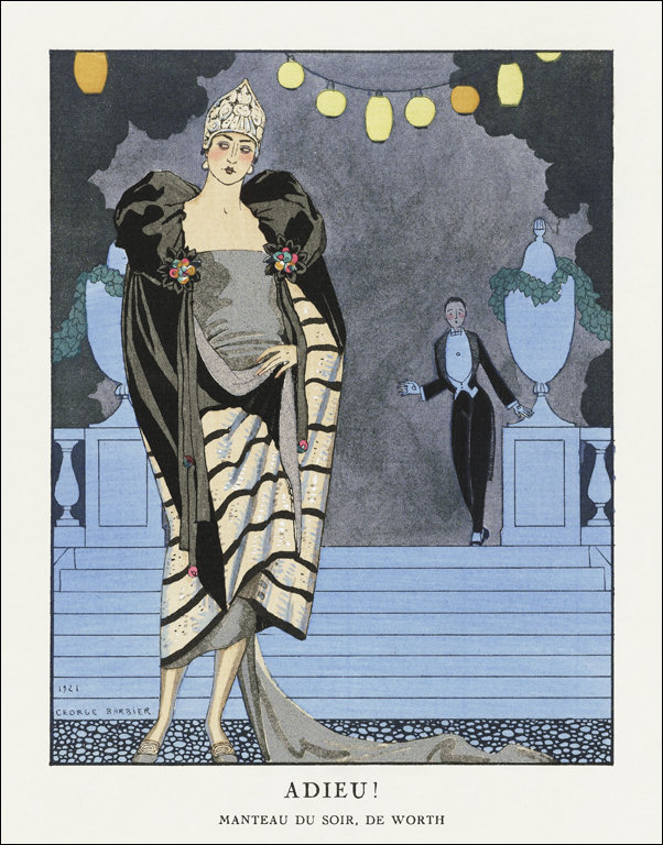 Almanach des Modes présentes, passées & futures pour, Falbalas et Fanfreluches, George Barbier - plakat 30x40 cm