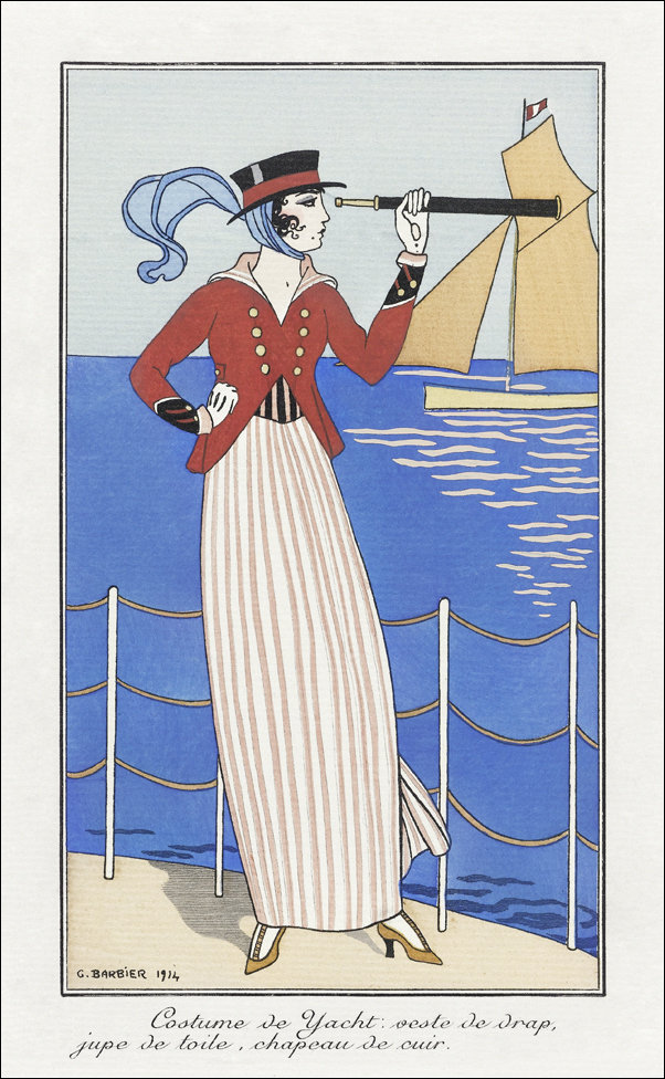 Almanach des Modes présentes, passées & futures pour, Falbalas et Fanfreluches, George Barbier - plakat 61x91,5 cm